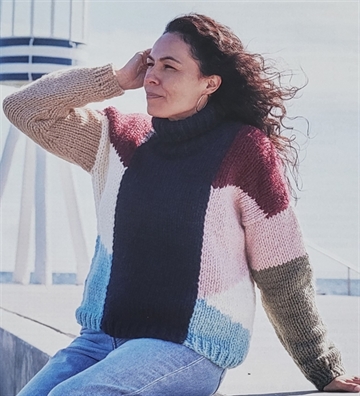 Sweater med grafisk mønster